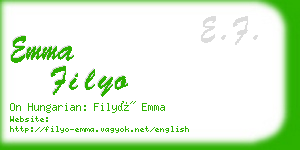 emma filyo business card